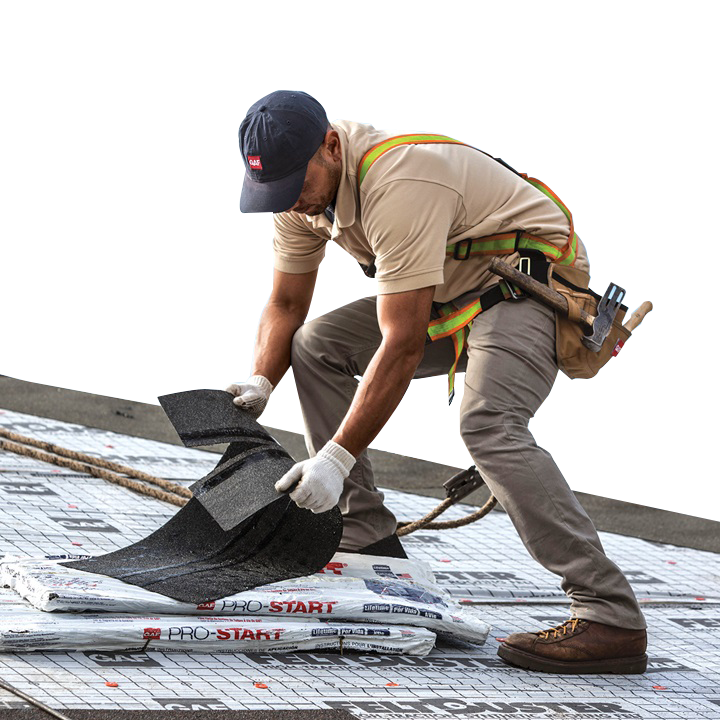 Starter-Strip-Shingles-2 roofing contractor replacing a shingle roof