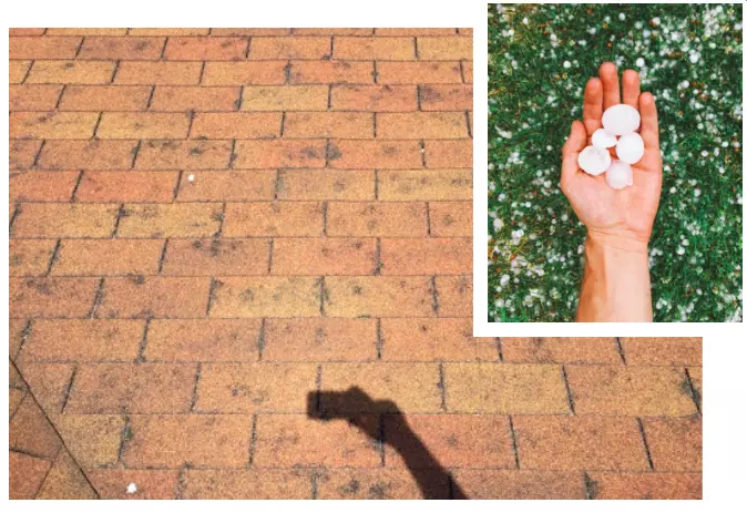 storm damage by hail