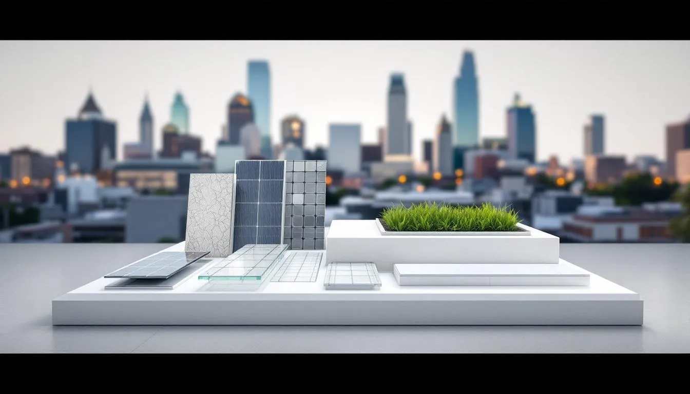Various high-quality roofing materials displayed.