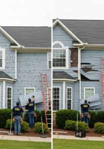 wind damaged siding vs hail damaged siding acworth ga featured